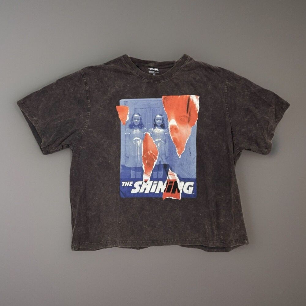 The Shining Twins Horror Graphic T-Shirt Acid Wash Men’s 2XL Brown